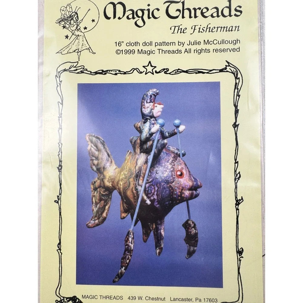 Lot 4 Magic Threads & Artist Cloth Doll Sewing Patterns Mermaids Fantasy Art